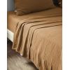 Drap plat 270x300 cm Gaze de coton Gaïa Camel