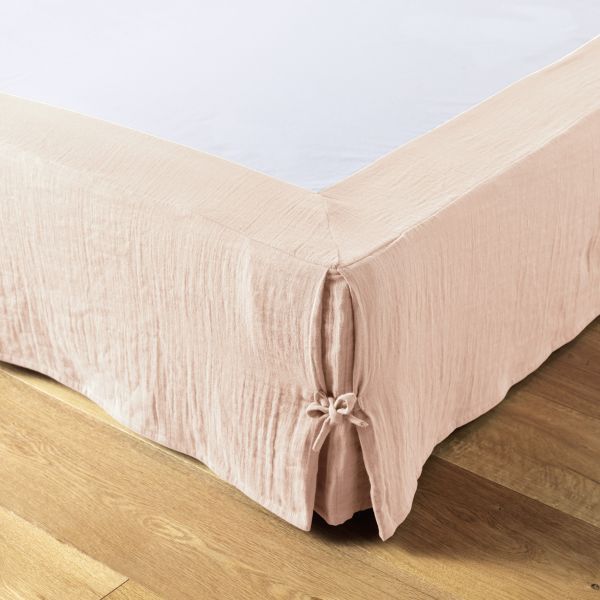 Cache sommier 90x190 cm Gaze de coton Gaïa Guimauve