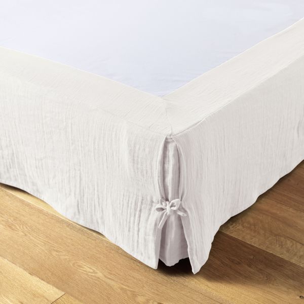 Cache sommier 90x190 cm Gaze de coton Gaïa Chantilly