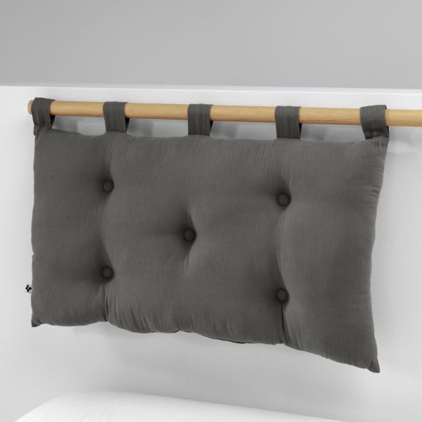 Tête de lit 50x80 cm Gaze de coton Gaïa Granit