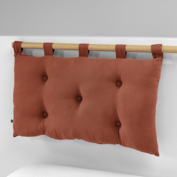 Tête de lit 50x80 cm Gaze de coton Gaïa Terracotta