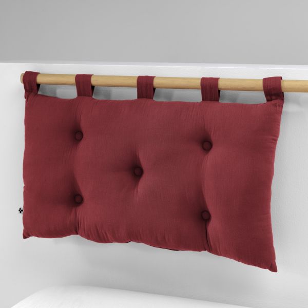 Tête de lit 50x80 cm Gaze de coton Gaïa Lie de vin
