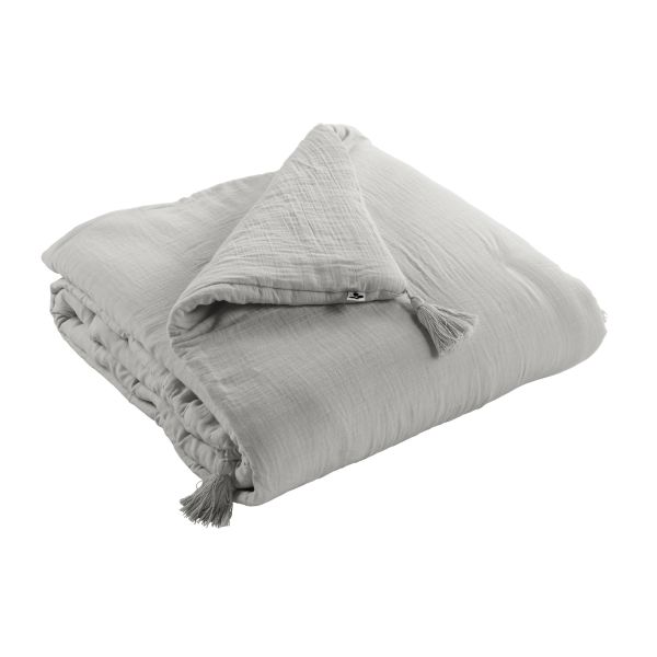 Edredon 150x150 cm Gaze de coton Gaïa Nuage