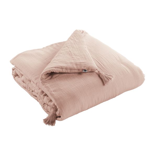 Edredon 150x150 cm Gaze de coton Gaïa Guimauve