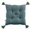 Coussin de chaise 40x40 cm Gaze de coton Gaïa avec pompons Canard