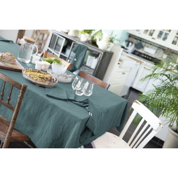 Nappe rectangle 150x250 cm Gaze de coton Gaïa Canard