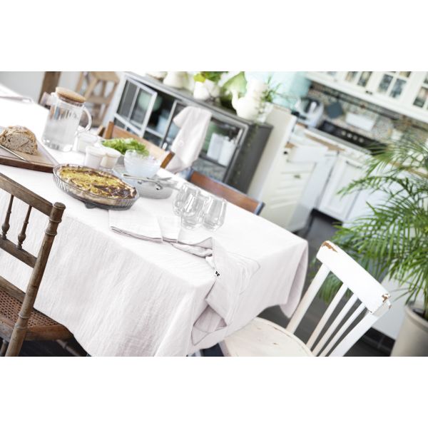 Nappe rectangle 150x250 cm Gaze de coton Gaïa Chantilly