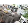 Nappe rectangle 150x350 cm Gaze de coton Gaïa Granit