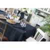 Nappe rectangle 150x350 cm Gaze de coton Gaïa Minuit
