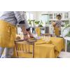 Nappe rectangle 150x350 cm Gaze de coton Gaïa Safran