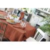 Nappe rectangle 150x350 cm Gaze de coton Gaïa Terracotta