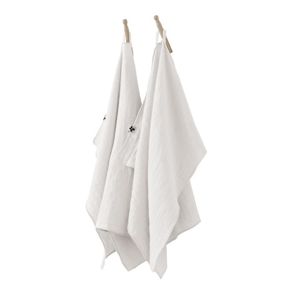 Lot de 2 essuie-mains 50x70 cm Gaze de coton Gaïa Chantilly