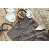 Lot de 3 serviettes 40x40 Gaze de coton Gaïa Granit
