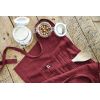 Lot de 3 serviettes 40x40 Gaze de coton Gaïa Lie de vin