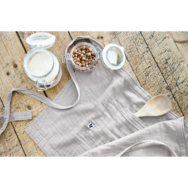 Lot de 3 serviettes 40x40 Gaze de coton Gaïa Nuage