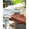 Lot de 3 serviettes 40x40 Gaze de coton Gaïa Terracotta
