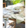 Lot de 3 serviettes 40x40 Gaze de coton Gaïa Vert d'eau