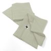 Lot de 3 serviettes 40x40 Gaze de coton Gaïa Vert d'eau