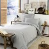 Housse de couette 140x200 Flanelle de Coton Candice Brume