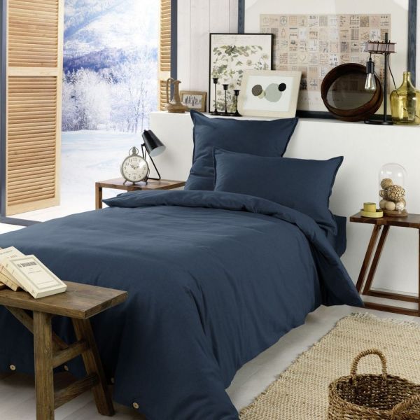 Housse de couette 140x200 Flanelle de Coton Candice Nuit