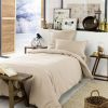 Housse de couette 140x200 Flanelle de Coton Candice Sable