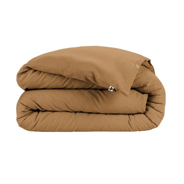 Housse de couette 220x240 Flanelle de Coton Candice Camel