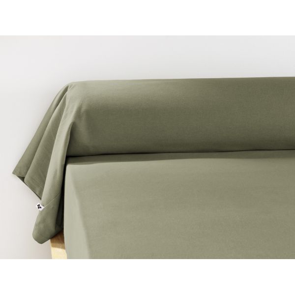 Taie de Traversin 85x185 cm Flanelle de Coton Candice Romarin