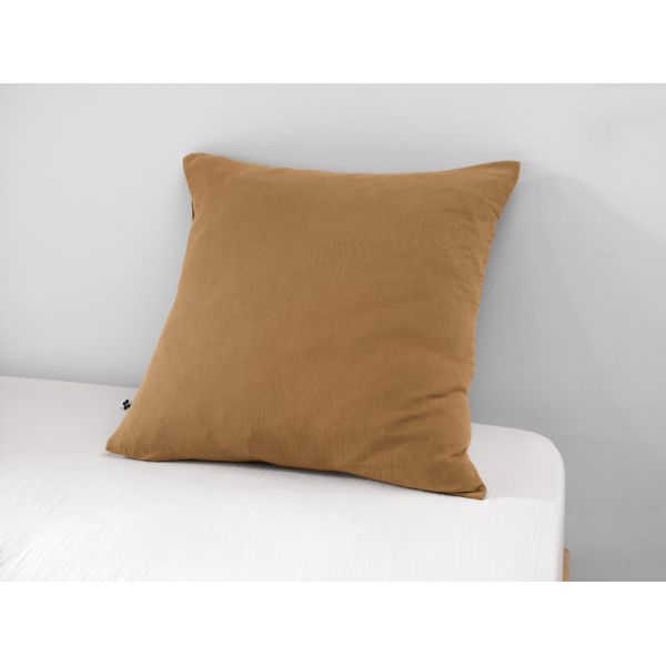 Taie d'oreiller 50x70 cm Flanelle de Coton Candice Camel
