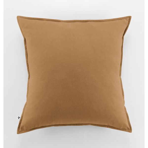 Taie d'oreiller 63x63 cm Flanelle de Coton Candice Camel