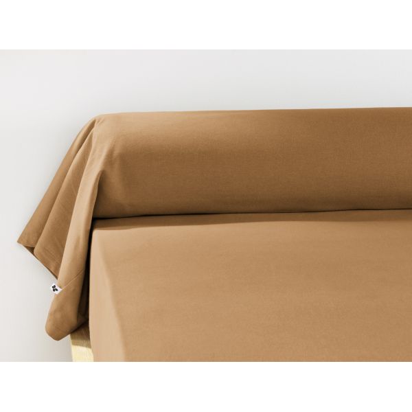 Taie de Traversin 85x185 cm Flanelle de Coton Candice Camel