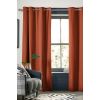 Rideau Occultant 280x260 cm Doublure polaire Polyester Terracotta