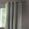 Rideau Occultant 140x180 cm Polyester Gris Clair