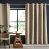 Rideau Occultant 140x260 cm Polyester Beige