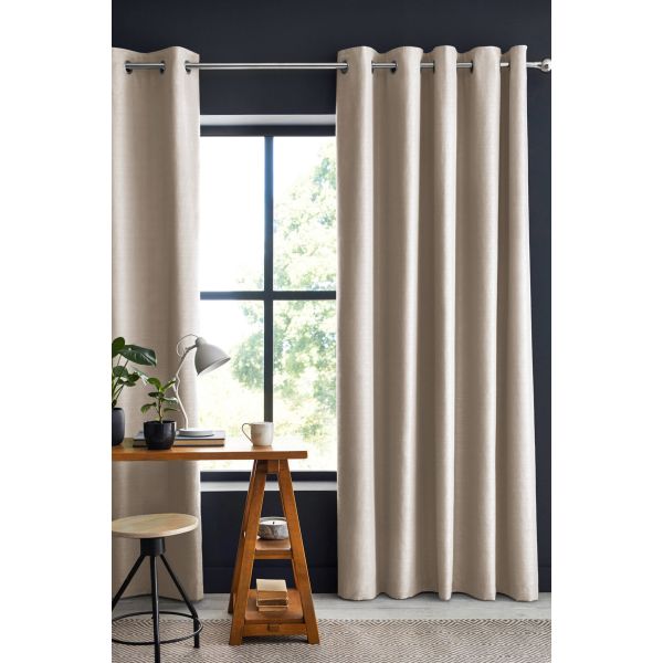 Rideau Occultant 140x280 cm Polyester Naturel