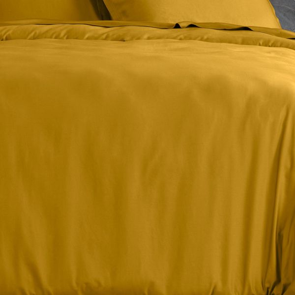 Housse de couette 220x240 cm Satin de Coton Bronze