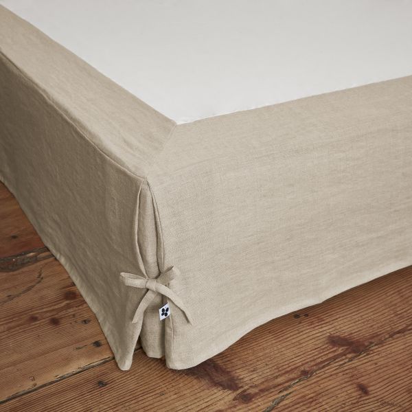 Cache sommier 180x200 cm Lin Sable