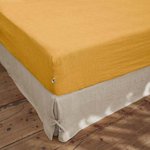 Drap housse 140x190 cm Lin Miel