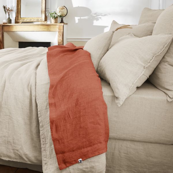 Drap plat 240x300 cm Lin Paprika