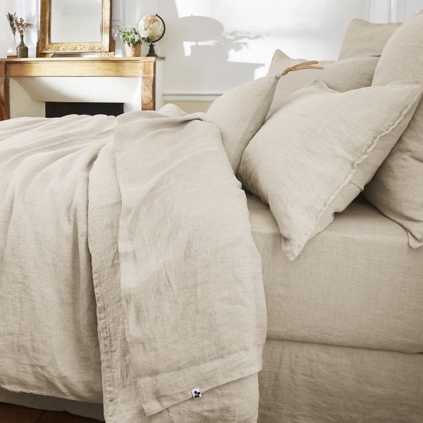 Drap plat 270x300 cm Lin Sable
