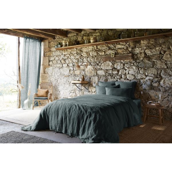 Housse de couette 240x260 cm Lin Ardoise