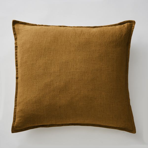 Taie d’oreiller 60x60 cm Lin Caramel