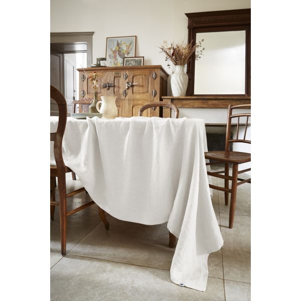 Nappe rectangle 170x250 cm Lin Craie