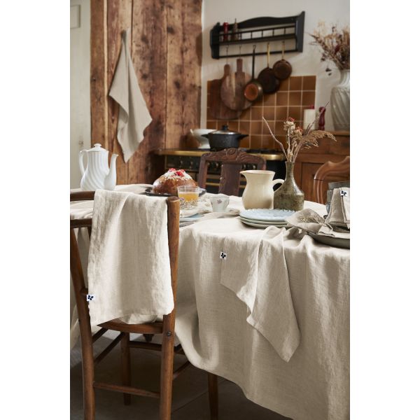 Nappe rectangle 170x350 cm Lin Sable