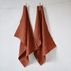 Lot de 2 essuie-vaisselle 50x70 cm Lin Paprika