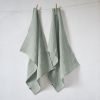 Lot de 2 essuie-vaisselle 50x70 cm Lin Eucalyptus