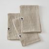 Lot de 3 serviettes 40x40 cm Lin Sable