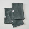 Lot de 3 serviettes 40x40 cm Lin Ardoise