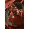 Lot de 3 serviettes 40x40 cm Lin Paprika