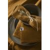 Lot de 3 serviettes 40x40 cm Lin Caramel