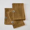 Lot de 3 serviettes 40x40 cm Lin Caramel
